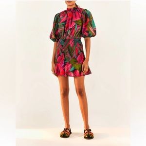 New Farm RioMidnight Leaves Mini Dress